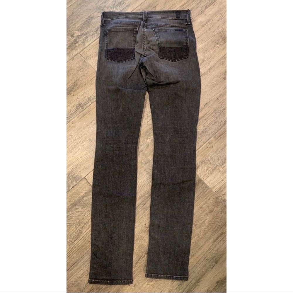 7 For All Mankind Roxanne Black Jeans Size 27 - Picture 4 of 9